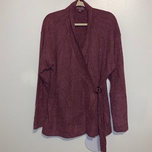 Barefoot Dreams Cozychic lite 2X side buckle cardigan